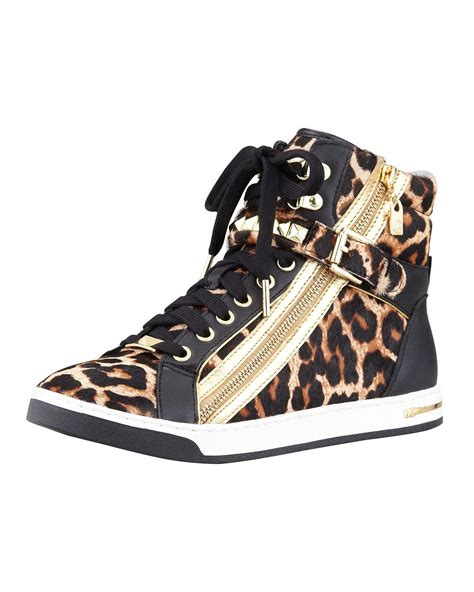 michael kors leopard print high top sneakers|high heel leopard boots.